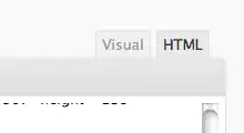 tab-visual tab visual กับ HTML ที่มุมขวาบนของกล่องใส่ข้อความ