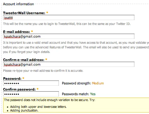 tweeterlovewall-4 สร้าง Account