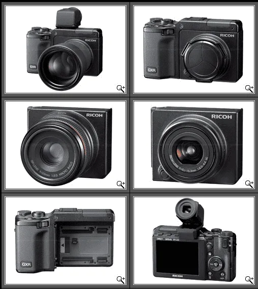 Ricoh-GXR-1 การเปลี่ยนเลนส์ของ Ricoh-GXR จะทำทั้งชุดด้านขวาของกล้อง