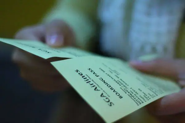 sga-boardingpass boarding pass ของ SGA Nok mini ออกที่เคาเตอร์นกแอร์สนามบินเชียงใหม่