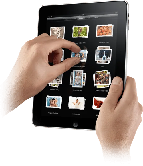 ipad-21 ระบบ Multi Touch ได้รับการปรับปรุงใหม่ทั้งหมดให้รับกับขนาดจอ