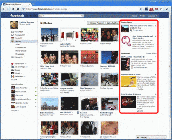 facebook-ads layout โฆษณาใหม่ Suggestion อยู่ด้านบน และ ads ด้านล่างครับ