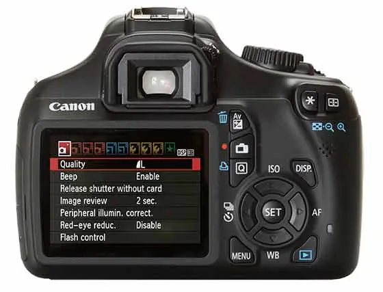 ด้านหลังของ EOS 1100D ด้านหลังของ EOS 1100D